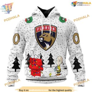 Custom Peanuts Design NHL Florida Panthers Hoodie 3D Sweatshirt 1