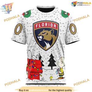 Custom Peanuts Design NHL Florida Panthers Hoodie 3D Sweatshirt 3