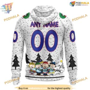 Custom Peanuts Design NHL New York Rangers Hoodie 3D 2