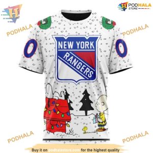 Custom Peanuts Design NHL New York Rangers Hoodie 3D 3