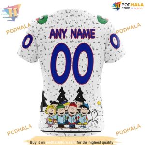 Custom Peanuts Design NHL New York Rangers Hoodie 3D 4