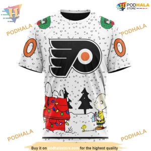 Custom Peanuts Design NHL Philadelphia Flyers Hoodie 3D 3