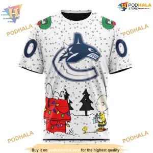 Custom Peanuts Design NHL Vancouver Canucks Hoodie 3D 3