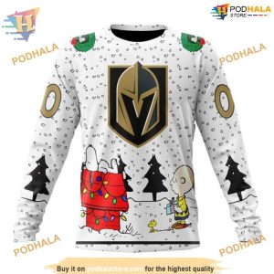 Custom Peanuts Design NHL Vegas Golden Knights Hoodie 3D Shirt 3