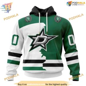 Custom Personalize 2023 Home Mix Away NHL Dallas Stars Hoodie 3D 1