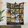 Custom Pet Photo Blanket, Memorial Blanket with Text, Dog Cat Photo Collage