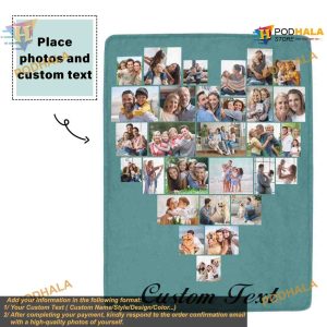 Custom Photo Blanket Picture Blanket Custom Family Collage Dog Photo Face Blankets 3