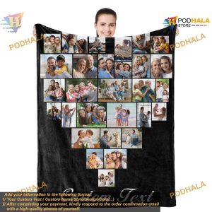 Custom Photo Blanket Picture Blanket Custom Family Collage Dog Photo Face Blankets 6