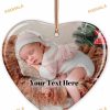 Custom Photo Christmas 2023 Personalized Picture Ornaments, Ceramic Baby's First Keepsake