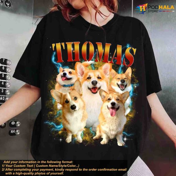 Custom Photo Dog Shirt, Custom Pet Shirt, Retro 90’s Custom Shirt