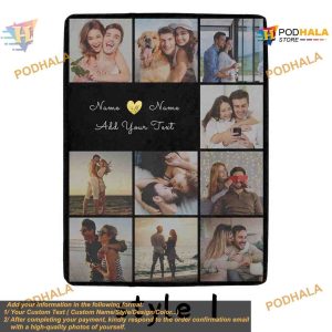 Custom Photo Text Blanket for Adults and Kids Personalized Flannels 3