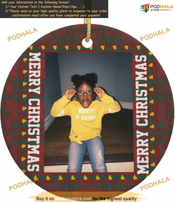 Custom Photo Xmas Ornament 2023 Personalized Tree Decor for Family & Friends