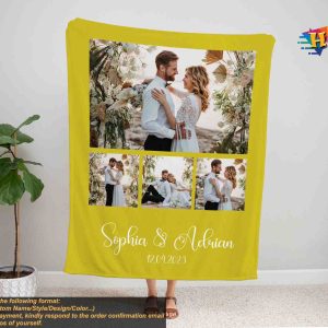 Custom Picture Blanket Collage Memorial Text Image Christmas Gift 5