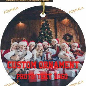 Custom Picture Ornament Memorial Ceramic Xmas Gift for Couples