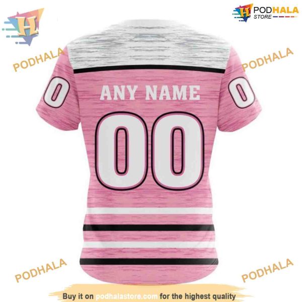 Custom Pink Fight Breast Cancer Design NHL Tampa Bay Lightning Hoodie 3D