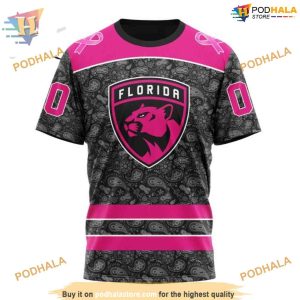 Custom Pink In The Rink Fight Breast Cancer NHL Florida Panthers Hoodie 3D 3