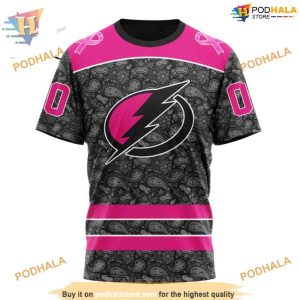 Custom Pink In The Rink Fight Breast Cancer NHL Tampa Bay Lightning Hoodie 3D 3
