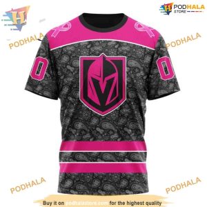 Custom Pink In The Rink Fight Breast Cancer NHL Vegas Golden Knights Hoodie 3D 3