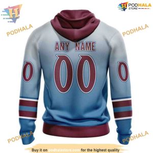 Custom Retro Gradient Design NHL Colorado Avalanche Hoodie 3D Sweatshirt 2