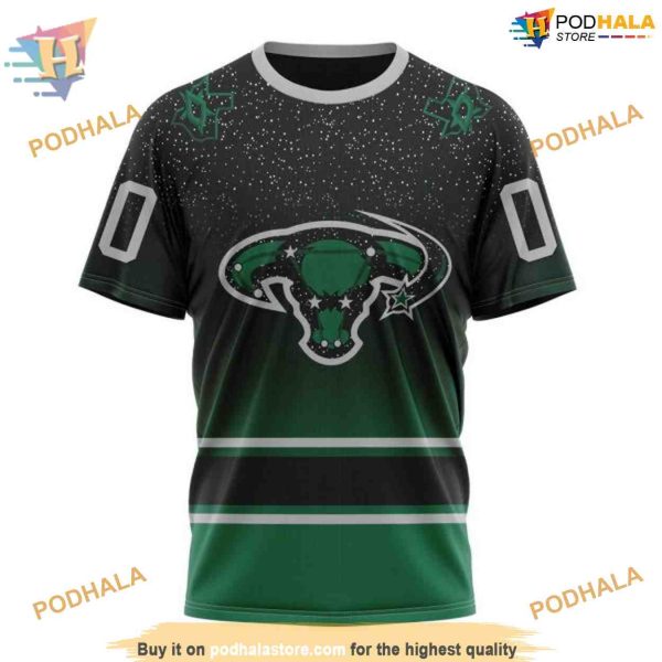 Custom Retro Gradient Design NHL Dallas Stars Hoodie 3D Shirt