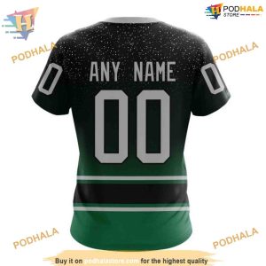 Custom Retro Gradient Design NHL Dallas Stars Hoodie 3D Shirt 4