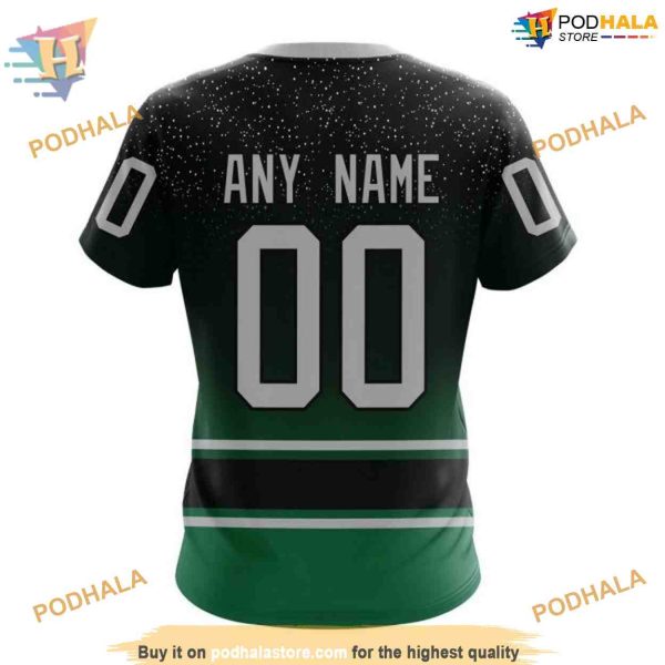 Custom Retro Gradient Design NHL Dallas Stars Hoodie 3D Shirt