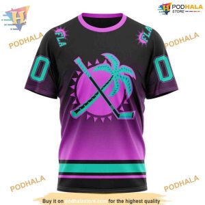 Custom Retro Gradient Design NHL Florida Panthers Hoodie 3D Sweatshirt 3