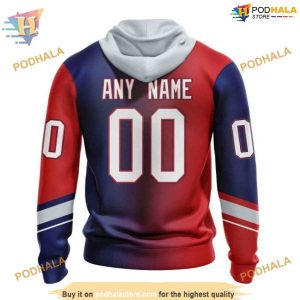 Custom Retro Gradient Design NHL New York Rangers Hoodie 3D 2