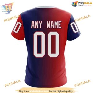 Custom Retro Gradient Design NHL New York Rangers Hoodie 3D 4