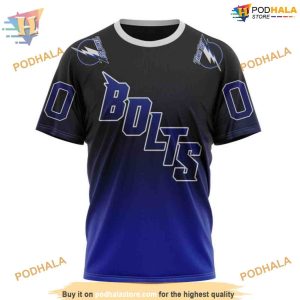 Custom Retro Gradient Design NHL Tampa Bay Lightning Hoodie 3D 3