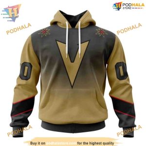 Custom Retro Gradient Design NHL Vegas Golden Knights Hoodie 3D Shirt 1