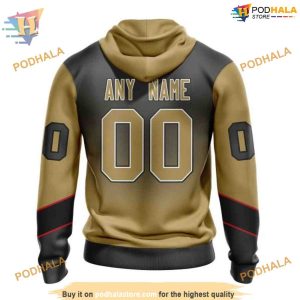Custom Retro Gradient Design NHL Vegas Golden Knights Hoodie 3D Shirt 2