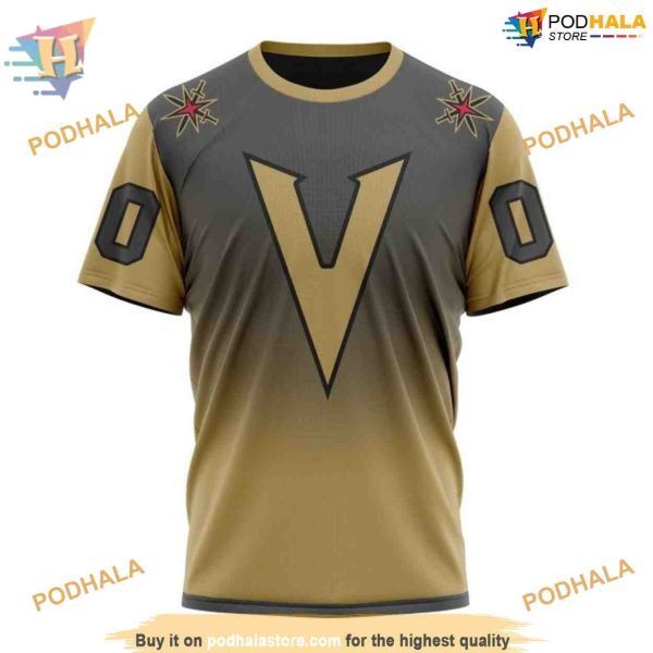 Custom Retro Gradient Design NHL Vegas Golden Knights Hoodie 3D Shirt