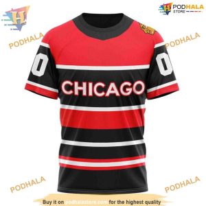 Custom Reverse Retro 2023 NHL Chicago Blackhawks Hoodie 3D 3