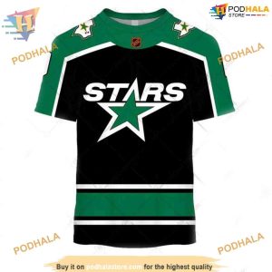 Custom Reverse Retro 2023 Style NHL Dallas Stars Hoodie 3D Shirt 2