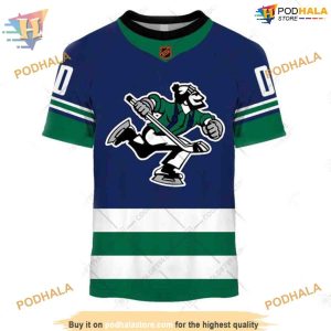 Custom Reverse Retro 2023 Style NHL Vancouver Canucks Hoodie 3D 2