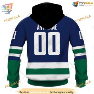 Custom Reverse Retro 2023 Style NHL Vancouver Canucks Hoodie 3D 3