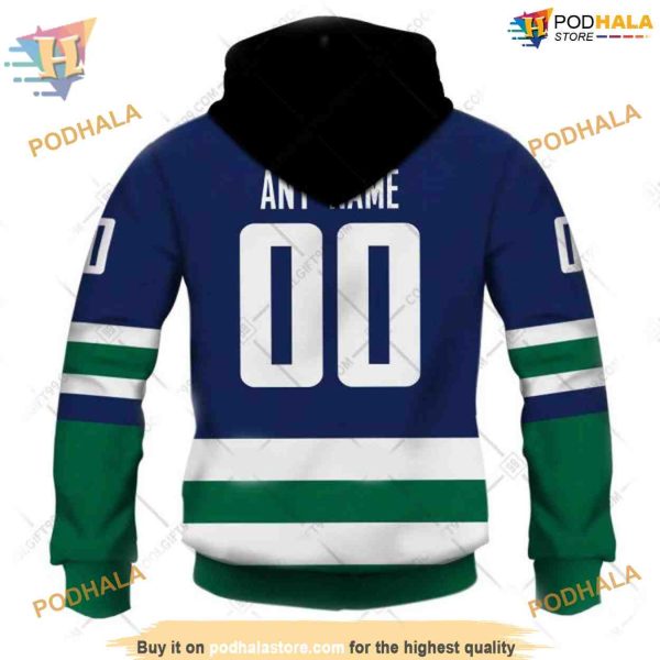 Custom Reverse Retro 2023 Style NHL Vancouver Canucks Hoodie 3D