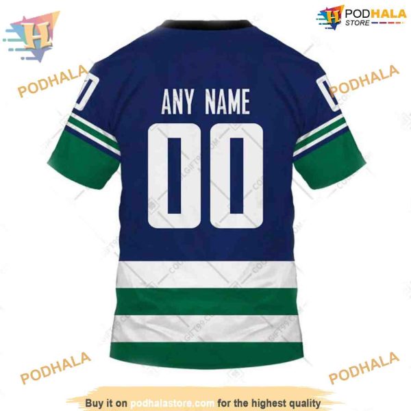 Custom Reverse Retro 2023 Style NHL Vancouver Canucks Hoodie 3D