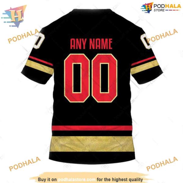 Custom Reverse Retro 2223 Style NHL Vegas Golden Knights Hoodie 3D Shirt