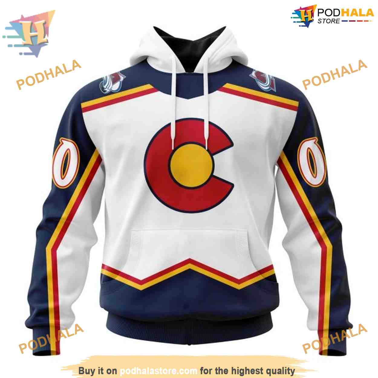 Custom Reverse Retro Kits 2023 NHL Colorado Avalanche Hoodie 3D