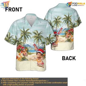 Custom Santa Claus Hawaiian Shirt Personalized Christmas Shirt for Men Women 4