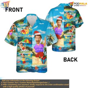 Custom Santa Claus Hawaiian Shirt Personalized Christmas Shirt for Men Women 5