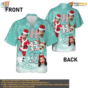 Custom Santa Claus Hawaiian Shirt Personalized Christmas Shirt for Men Women 6