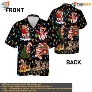 Custom Santa Claus Hawaiian Shirt Personalized Christmas Shirt for Men Women 7