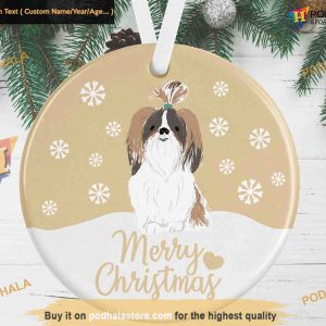 Custom Shih Tzu Ornament, Personalized Dog Lover Christmas Gift