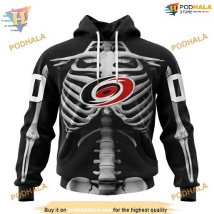 Custom Skeleton Costume For Halloween NHL Carolina Hurricanes Hoodie 3D 1