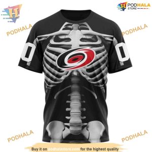Custom Skeleton Costume For Halloween NHL Carolina Hurricanes Hoodie 3D 3