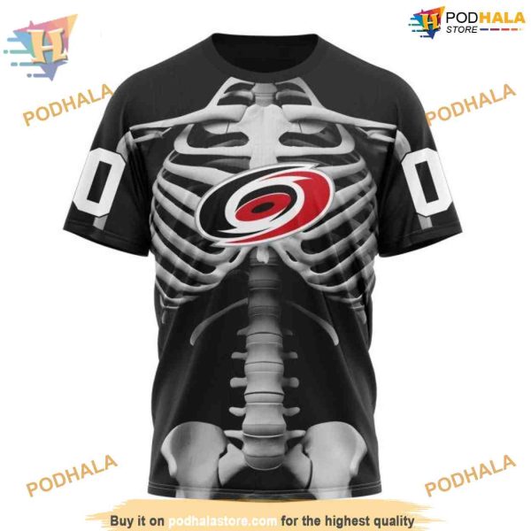 Custom Skeleton Costume For Halloween NHL Carolina Hurricanes Hoodie 3D