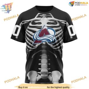 Custom Skeleton Costume For Halloween NHL Colorado Avalanche Hoodie 3D 3